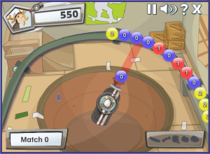 Screenshot of game-play from Super Spin 